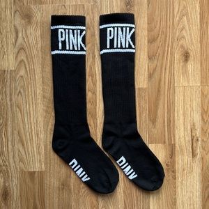 NWOT | Victoria’s Secret Pink | Black Knee High Socks